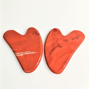 Jaspe rojo Natural Gua Sha junta en forma de corazón de belleza de <span class=keywords><strong>desguace</strong></span> de Guasha cara masaje cuchara - Product Image 5