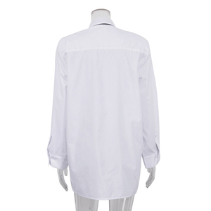 Últimos Diseños 2024 Ropa Camisa de Vestir Holgada para Oficina Tops de Manga Larga para Mujer Camisas Largas Blancas de Algodón para Mujer Moda - Product Image 5