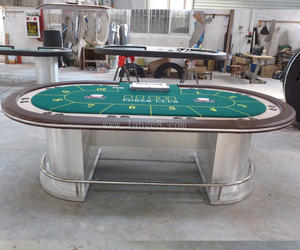 โต๊ะโป๊กเกอร์เท็กซัสหรูหราทันสมัยแบบพับได้บาคาร่านิอูซานฆ้องสำหรับเล่นการพนัน - Product Image 4