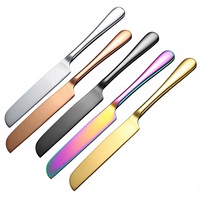 Grenzüberschreitendes 1010 Edelstahl-Brotmesser Holz Modern Minimalistisch Hotel-Brotschneider Kuchenspatel Pizzaschneider Gold Großhandel