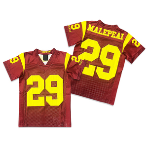Jersey de fútbol americano de gran tamaño Diseño retro con cuello en V Jersey de fútbol americano personalizado - Product Image 6