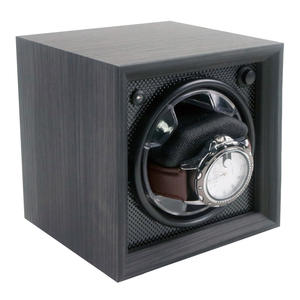 Remontoir de <span class=keywords><strong>montre</strong></span> simple de lumière LED bleue de grain de bois gris de luxe boîte de remontoir de <span class=keywords><strong>montre</strong></span> automatique muet intelligent - Product Image 6