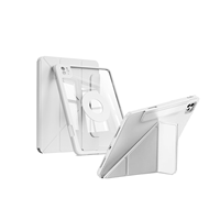 Étui pliable en Y pour tablette iPad avec support magnétique rotatif à 720 degrés, dos transparent, fonction veille/réveil automatique et emplacement pour stylet