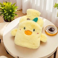 Couverture en peluche douce et mignonne de dessin animé, sac à eau chaude réutilisable, bouteille, conception animale, grenouille Capybara, coussin chauffant pour poupée, chauffe-mains