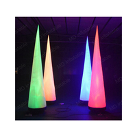 Cône lumineux gonflable en vente chaude 2026, ballon gonflable LED ivoire pour la décoration d'événements
