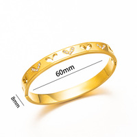 Brazalete de Lujo en Acero Inoxidable con Diamantes para Mujer, Brazalete Elegante de Alta Gama con Baño Electrolítico Resistente a la Decoloración