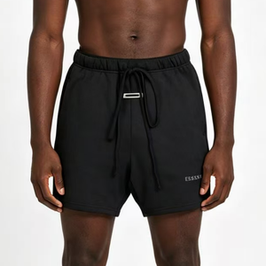 Shorts décontractés pour hommes en molleton de coton de haute qualité, couleurs unies, au-dessus du genou, coupe ample, personnalisables avec logo, vierges - Product Image 2