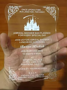 Produits populaires Invitation <span class=keywords><strong>de</strong></span> <span class=keywords><strong>mariage</strong></span> personnalisée en acrylique <span class=keywords><strong>transparent</strong></span> pour une cérémonie luxueuse Annonce - Product Image 4