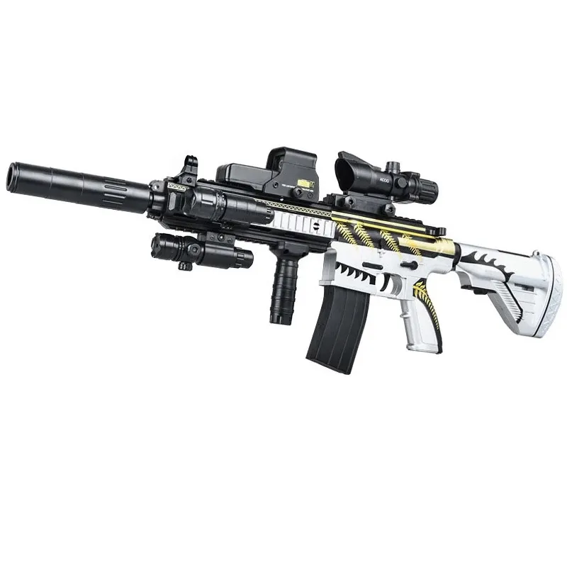 BoTu 전기 M416 장난감 총 물 젤 총알 어린이 장난감 야외 게임 AirSoft 저격 소총 총 무기 소년