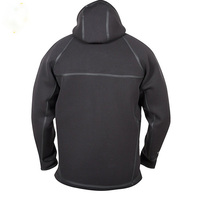 Veste Typhoon pour homme, sweat à capuche en néoprène, doublure en polaire, intérieur coupe-vent, imperméable, sweat à capuche noir technique
