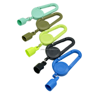 Noir seulement rond Silicone briquet protecteur boucle rétractable briquet couverture laisse pour accessoires de magasin de fumée