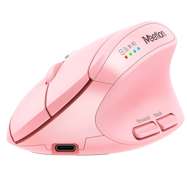 Meetion BTM008 2.4G Wireless Vertical Mouse Ergonomic Optical  Computer USB Mouse With 4 Adjustable DPI Big Hands Mouse