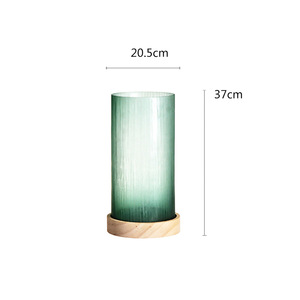 Vase en verre à rayures verticales colorées pour centre de table hydroponique, décorations de mariage - Product Image 5