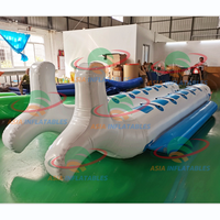 Tube de ski nautique gonflable remorquable flottant bateau banane à double voie pour 10 personnes personnalisé