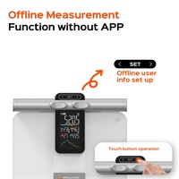 Báscula Digital de Baño Personalizada de 180 kg con 8 Electrodos, Función de Aplicación, Alimentación por Batería, Pantalla de Vidrio de Color Personalizado