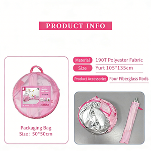 <span class=keywords><strong>Tenda</strong></span> da gioco per esterni in stile principessa rosa con dettagli glitterati e motivo a stelle per ragazze - Product Image 6