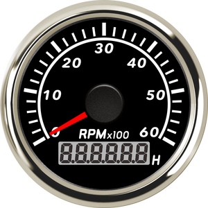 Tacómetro ECPS de 52 mm con Ocho Luces Traseras, IP67, para Motor Diésel, <span class=keywords><strong>Señal</strong></span> de Pulso de 6000 RPM, con Horómetro - Product Image 4