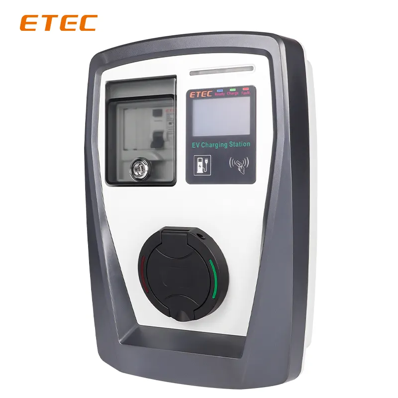 Estación de carga ETEC EKEC1 AC EV rápida (RCD incluido) EVSE Wallbox 3.7KW ~ 22KW con cargador EV de enchufe tipo 2