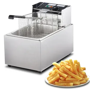 Fully automatic 8L electric fryer OEM ODM fried chicken oil filter fryer potato chip fryer