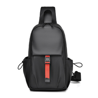 Sac de poitrine à bandoulière unique pour hommes et femmes, décontracté, grande capacité, multi-compartiments, poches zippées, pour les déplacements en extérieur