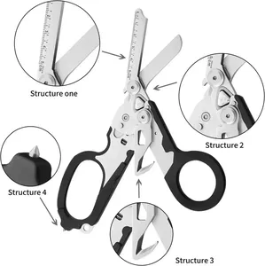Mini tijera portátil de respuesta de emergencia, <span class=keywords><strong>tijeras</strong></span> Raptors, <span class=keywords><strong>tijeras</strong></span> plegables tácticas EMT, herramienta de supervivencia de rescate al aire libre - Product Image 3