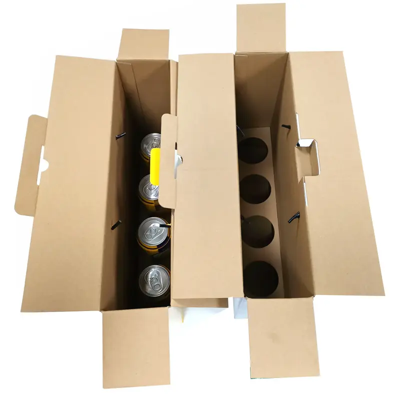 Oluklu karton 6 12 24 şişe şarap bardağı ambalaj kutusu