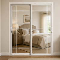 Pintu Kamar Mandi Dapur Anti Air Kaca Buram Modern Kustom, Paduan Titanium Magnesium Komposit Kayu Solid, Finishing Villa Hotel