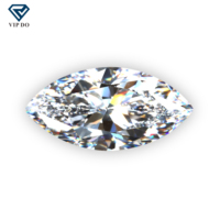 Pierres de zircone cubique synthétiques en forme de marquise, couleur blanche, taillées à la machine, 1,5*3mm-8*16mm, de l'usine Wuzhou