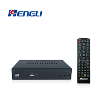 Décodeur TV numérique DVB-T2 HD Quad Core HEVC H.265 OEM d'usine avec USB 2.0, prise en charge YouTube, Wi-Fi et boîtier métallique