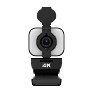 4K वेब कैमरा पूर्ण HD 8 सांसद वेब कैमरा में निर्मित माइक्रोफोन के साथ यूएसबी 2.0 पीसी कैमरा वेब कैम गोपनीयता कवर