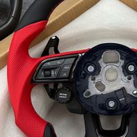 Accessoires de volant de voiture en cuir rouge personnalisés pour Audi Q7 C6 C8 A8 S6 S7 B8 B9 S3 S4 S5 A3 A4 A5 A6 A8 Q5 RS3 RS7