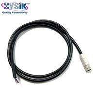 Kabel M8 3 Kutub Berkode A Lurus Berbahan PUR 5m untuk Mesin Pengemasan Saklar Interlock