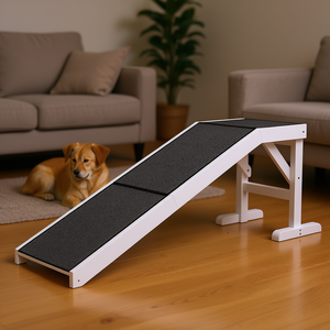 Rampe pour animaux de compagnie, 60 pouces, tapis antidérapant blanc pour chiens et chats, accès aux meubles d'intérieur - Product Image 2