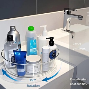 Lazy Susan <b>Kitchen</b> Organizer Anti-Skid Rotating Turntable Compartment Tray with PET Plastic Bearing - Product Image 2