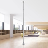 Venta al por mayor estática Fitness Pole logotipo personalizado embalaje Home Gym equipo de ejercicio-Stripper Pole Dance Spinning material de acero