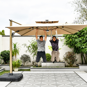 Heavy Duty grand jardin <span class=keywords><strong>Patio</strong></span> parapluie Restaurant café hôtel parasol commercial de luxe Parasol extérieur chaise Table meubles - Product Image 2