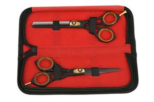 Ensemble de ciseaux de coupe et d'amincissement de cheveux de Salon professionnel cisailles de coiffeur en acier inoxydable avec outil de beauté à lame droite tranchante - Product Image 2