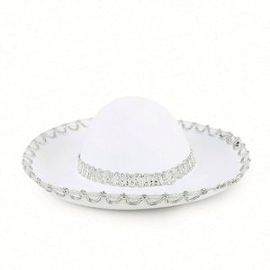 Wholesale Bulk Stock Western Style <b>Cowboy</b> Hats Wide Brim Felt Fedora Party Hats Round <b>Top</b> <b>Cowboy</b> Fedora Hats - Product Image 3