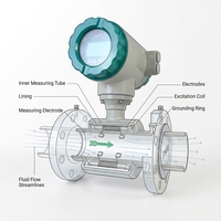 Débitmètre Électromagnétique Numérique de Haute Précision pour Surveillance des Données de Débit en Temps Réel, Certifié CE, Mesure Précisement les Liquides et Gaz, OEM