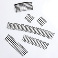 Pince à cheveux en alliage métallique noir à 9 dents pour bonnet de perruque et réceptions de coiffure