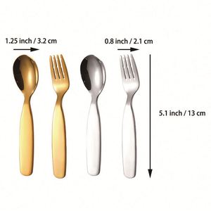 Juego de Cubiertos Infantiles Premium con Logotipo Personalizado, Cucharas y Tenedores Pequeños para Niños, Utensilios Seguros para Bebés, Acero Inoxidable 304, Libre de BPA, Aptos para Lavavajillas - Product Image 2