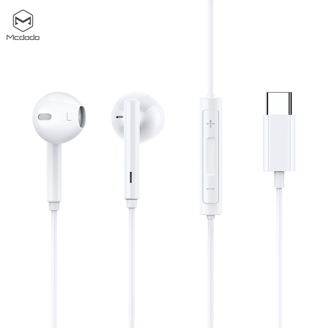 Mcdodo 750 Type C-Type in Ear Earphone Headphone for Samsung/Google/Oneplus/Huawei/Xiaomi Earphones Wire Control Phone Call