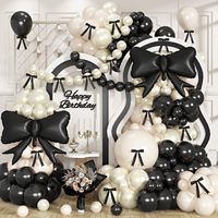 Kit d'arche de ballons bleu, rose et or avec ballons en aluminium en forme de nœud pour révélation du sexe (garçon ou fille), décoration de fête, ensemble de toile de fond photo pour baby shower