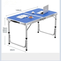Table pliante personnalisée de 120cm en alliage d'aluminium épais réglable au design moderne pour salle de sport, camping, salle à manger, cuisine extérieure