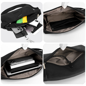 Sac banane, sac à bandoulière, sac de poitrine, sac bandoulière pour homme, grande capacité, pour le quotidien et les voyages, avec logo personnalisé, style mode - Product Image 5
