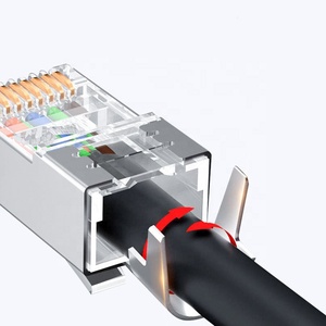 Haute qualité <span class=keywords><strong>RJ45</strong></span> CAT7 universel Crystal Head 8P8C queue d'aronde connecteur Ethernet prise catégorie <span class=keywords><strong>7</strong></span> SSTP/ftp prise universelle <span class=keywords><strong>RJ45</strong></span> - Product Image 2