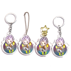 Vograce Custom Kawaii Glitter Holographic Acrylic Key Chain <strong>Keychains</strong> - Product Image 1
