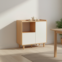 Meuble de rangement mural modulaire en bois de style ferme moderne pour salle à manger, cuisine, salon, mobilier de maison