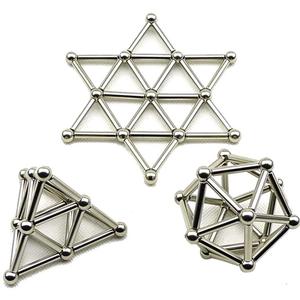 Billes et bâtons magnétiques en acier, matériaux magnétiques multi-choix en gros, bâtonnets et billes magnétiques permanents en néodyme pour enfants - Product Image 6