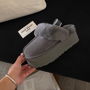 Thick-soled home shearling lace-up <strong>slippers</strong> snow <strong>boots</strong> women's <strong>boots</strong> <strong>furry</strong> <strong>slippers</strong> - Product Image 6